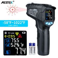 Infrared Thermometer Temperature Gun MESTEK Non-Contact Laser Digital Thermometers with Color LCD Screen -58℉~1022℉(-50℃~550℃) Adjustable Emissivity Humidity Alarm Max/Hold Automotive Home Cooking