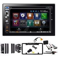 Dual Electronics XDVD256BT 6.2" 2-DIN DVD/CD Bluetooth Receiver, Metra Dash Kit for Select 2007-Up Chrysler Vehicles, Wiring Interface, Antenna Adapter, Enrock Car Rearview Camera