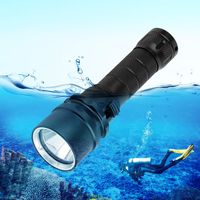 KOKOIN Diving Flashlight, 2000 Lumen Waterproof Underwater XM-L2 LED Submarine Lights Holder with Rechargeable 18650 Battery 100M Underwater LED Flashlight White Submersible Lights(Short 1000LM)