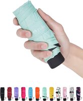 Fidus Mini Compact Sun&Rain Travel Umbrella - Lightweight Portable Umbrella with 95% UV Protection-Mint Green