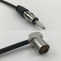 6 inch RG174 AM/FM MALE to DVB Pal Female Angle Pigtail Jumper RF coaxial cable 50ohm High Quality Quick USA Shipping