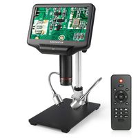 Andonstar AD407 3D HDMI Digital Microscope with 4MP UHD and 7 inch Adjustable LCD Screen for Phone Repairing and Soldering