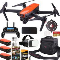 Autel Robotics EVO Drone Quadcopter On The Go Extended Warranty Bundle 4K Ultra HD Video and 3-Axis Gimbal 12MP Photo Camera with OLED Remote Control + FPV VR Goggle Headset + Triple Battery Kit