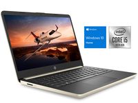 HP 14 (8DU55UA) Laptop, 14" HD Display, Intel Core i5-1035G1 Upto 3.6GHz, 8GB RAM, 256GB NVMe SSD, HDMI, Card Reader, Wi-Fi, Bluetooth, Windows 10 Home - (Champagne Gold)