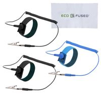 Anti Static Wrist Straps - 3 Pack - Reusable Anti-Static Wrist Straps Equipped with Grounding Wire and Alligator Clip - Enables You to Ground Yourself While Working on Sensitive Electronics