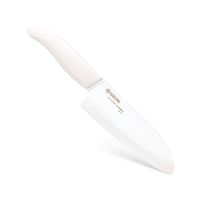 Kyocera Advanced Ceramic Revolution Series 5-1/2-inch Santoku Knife, White Handle, White Blade