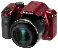 Samsung WB1100F 16.2MP CCD Smart WiFi & NFC Digital Camera (Red) (Renewed)