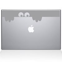 The Decal Guru Peek-a-Boo Monster MacBook Decal Vinyl Sticker - 13" MacBook Pro (2015 & Older) - Silver (1149-MAC-13P-S)