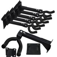 Set of Five (5) Adjustable Guitar & String Instrument Hanger Hook Holder ~ Mount with Screws, Bolts, or Included Standard 3" OC Slat Wall Bracket ~ Suitable for Retail Store Shop Display Fixture