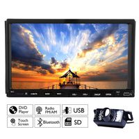Multimedia Automotive Parts Autoradio 2 Din In Dash Headunit MP3 Music Car Stereo Auto Radio DVD Player Electronics CD In Deck Car Video LCD Screen logo Remote control Built in Backup Camera