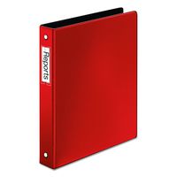 Cardinal Premier Easy Open Locking Round Ring Binder, 1-Inch, Red with Label Holder (18818)