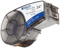 Brady M21-750-595-BL BMP21 Tape B- 595 Indoor/Outdoor Vinyl Film Size: 3/4" x 21' WHT/BLU - White On Blue