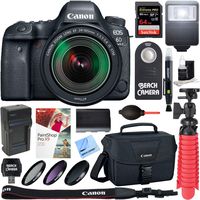 Beach Camera Canon Canon EOS 6D Mark II 26.2MP Full-Frame Digital SLR Camera with EF 24-105mm IS STM Lens + 64GB Accessory Bundle