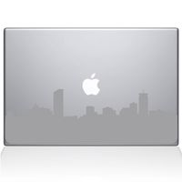 The Decal Guru Boston City Skyline Decal Vinyl Sticker, 15" MacBook Pro (2016 & Newer Models), Silver (2329-MAC-15X-S)