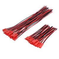 eBoot 20 Pairs 22 AWG JST Plug Connector 2 Pin Male Female Plug Connector Cable Wire for LED Lamp Strip RC Toys Battery, 4 Inch, 6 Inch
