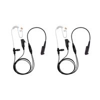 2 Pack BOMMEOW BCT22-H6 2-Wire Clear Coil Surveillance Kit for Hytera X1e X1p Z1p