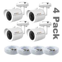 4 Pack, Samsung Compatible Bullet Camera Replacement for SDC-7340BC, by Stoic with Cable