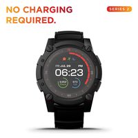 PowerWatch 2, Body Heat Powered Fitness Tracker Smart Watch, 200M Dive, GPS, Calorie and Step Count, iPhone/Samsung Compatible