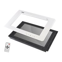 Inwall Video Monitor Display Screen - 9 Inch 12V Universal Widescreen LCD Flush Wall Mount Monitor w/ Full HD 1080p Support, HDMI, VGA, RCA Audio, Wireless Remote, Home or Car Use - Pyle PLVW92U