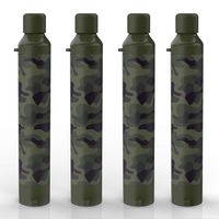 SimPure Water Filter Straw, Portable Survival Straws with 0.1 Micron 5-Stage Integrated Water Purifier, Outdoor Survival Gear for Camping Hiking Climbing and Emergency(Camo - 4P)