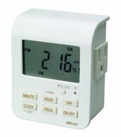 Woods 50009WD Indoor 7-Day Heavy Duty Digital Plug-In Timer, 2 Grounded Outlets