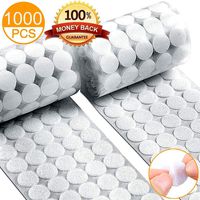 Self Adhesive Dots, Strong Adhesive 1000pcs(500 Pairs) 3/4" Diameter Sticky Back Coins Nylon Coins, Hook & Loop Dots with Waterproof Sticky Glue Coins Tapes, Very Suitable for Classroom, Office, Home
