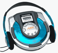Koss CDP-1740A Personal CD Player with 40 Seconds of Anti-Skip Protection (Translucent Blue)