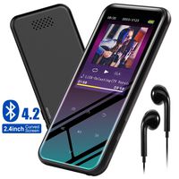MP3 Player with Bluetooth 4.2 8GB Earphone Portable HiFi Lossless Sound Music Player with FM Radio Voice Recorder E-Book Picture Video Player 2.4" HD LCD Screen Support up to 128GB