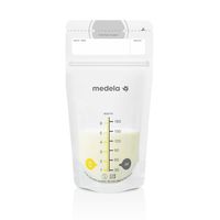 Medela Breast Milk Storage Bags, 25 Count, Ready to Use Breastmilk Bags for Breastfeeding, Self Standing Bag, Space Saving Flat Profile, Hygienically Pre-Sealed,  6 Ounce