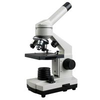 40X-1000X Cordless LED Metal Frame Compound Microscope w Top & Bottom Lights