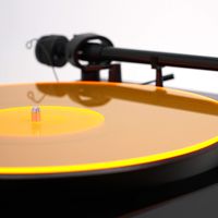 Acrylic Turntable Mat | OrangeLit | LP Slipmat