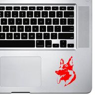 StickAny Palm Series German Shephard Sticker for MacBook Pro, Chromebook, and Laptops (Red)
