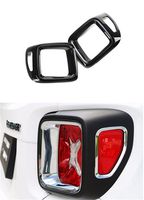 Dwindish Black ABS Car Tail Light Guard Rear Lamp Cover Trim for Jeep Renegade 2015 up
