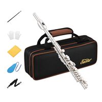 Eastar EPC-1 Nickel Plated Piccolo Key of C 2-Piece with Hard Case, Cleaning Rod, Cloth, Swab and Gloves