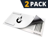 Crazy Strong Magnetic Vent Cover, Ceiling Vent Cover - 8x15 (2 Pack), Thicker & Stronger AC Vent Cover, 8 Strong Bar Magnets Included! Easily Cut to Any Size