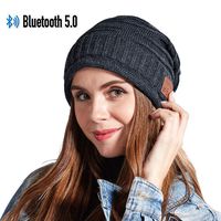 Bluetooth Beanie Hat, Wireless 5.0 Connection Control Built-in HD Stereo Speakers & Microphone, Knit Cap for Running, Outdoor Sports, for Men and Women