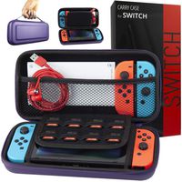 Orzly Carry Case Compatible With Nintendo Switch - MIDNIGHT BLUE Protective Hard Portable Travel Carry Case Shell Pouch for Nintendo Switch Console & Accessories