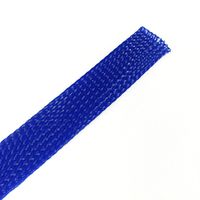 Electriduct Expandable Braid Sleeving | Polyester High Flame Retardant Flexible Cable Mesh Sleeve | 3/8" - 25 Feet (Blue)