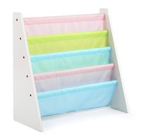 Tot Tutors Kids Book Rack Storage Bookshelf, White/Pastel (Pastel Collection)