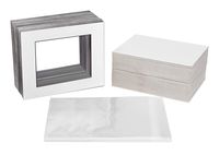 Golden State Art, Acid Free, Pack of 50 11x14 White Mats Mattes Black Core Bevel Cut 8x10 Photo + Backing + Bags