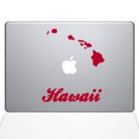 The Decal Guru Hawaii Decal Vinyl Sticker, 13" MacBook Pro (2015 & Older Models), Red (1452-MAC-13P-DR)