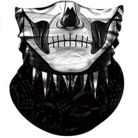 Obacle Motorcycle Face Mask Sun UV Dust Wind Protection Durable Tube Mask Seamless Bandana Skeleton Face Mask for Men Women Bike Riding Cycling Biker Fishing Outdoor Festival (Sewing Lip Skull)