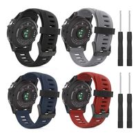 MoKo Band Compatible with Garmin Fenix 3/Fenix 5X, [4PACK] Soft Silicone Replacement Watch Band for Garmin Fenix 3/Fenix 3 HR/Fenix 5X/5X Plus/D2 Delta PX/Descent Mk1 Smart Watch, Multi Color A