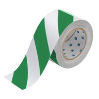 Brady 132437 Marking Tape, 100' x 3", Green on White