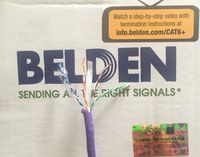 Plenum Belden 2413 007100M Violet Cat 6+ 100 Meter (328 Feet) on a spool