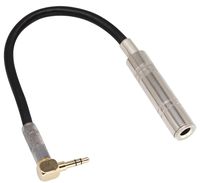 AAOTOKK 90 Degree 1/8 to 1/4 Stereo Adapter Cable, TRS 90 Degree 3.5mm Male to 6.35mm Female Stereo Audio Adapter for Amplifiers, Guitar,Home Theater Devices,Laptop etc.(9inch/24cm