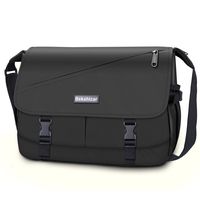 Bekahizar Messenger Bag for Men Women 15.6 inch Laptop (Black)