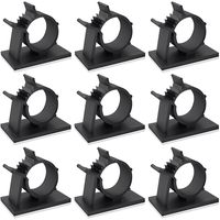 Darller 60 Pack Adjustable Cable Tie Clips Adhesive Wire Clips Nylon Wire Clamps for Car, Home and Office, Black