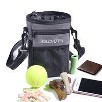 AMZNOVA Dog Treat Pouch, Large Dog Training Treat Bag,Multi-Purpose, Convenient to Carry Toys, Kibble, Treats, Grey