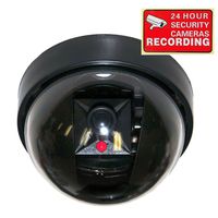 VideoSecu Fake Dummy Imitation Dome Security Camera with Flashing Light LED Cost-Effective Security CCTV Simulated Dome Camera 3PZ